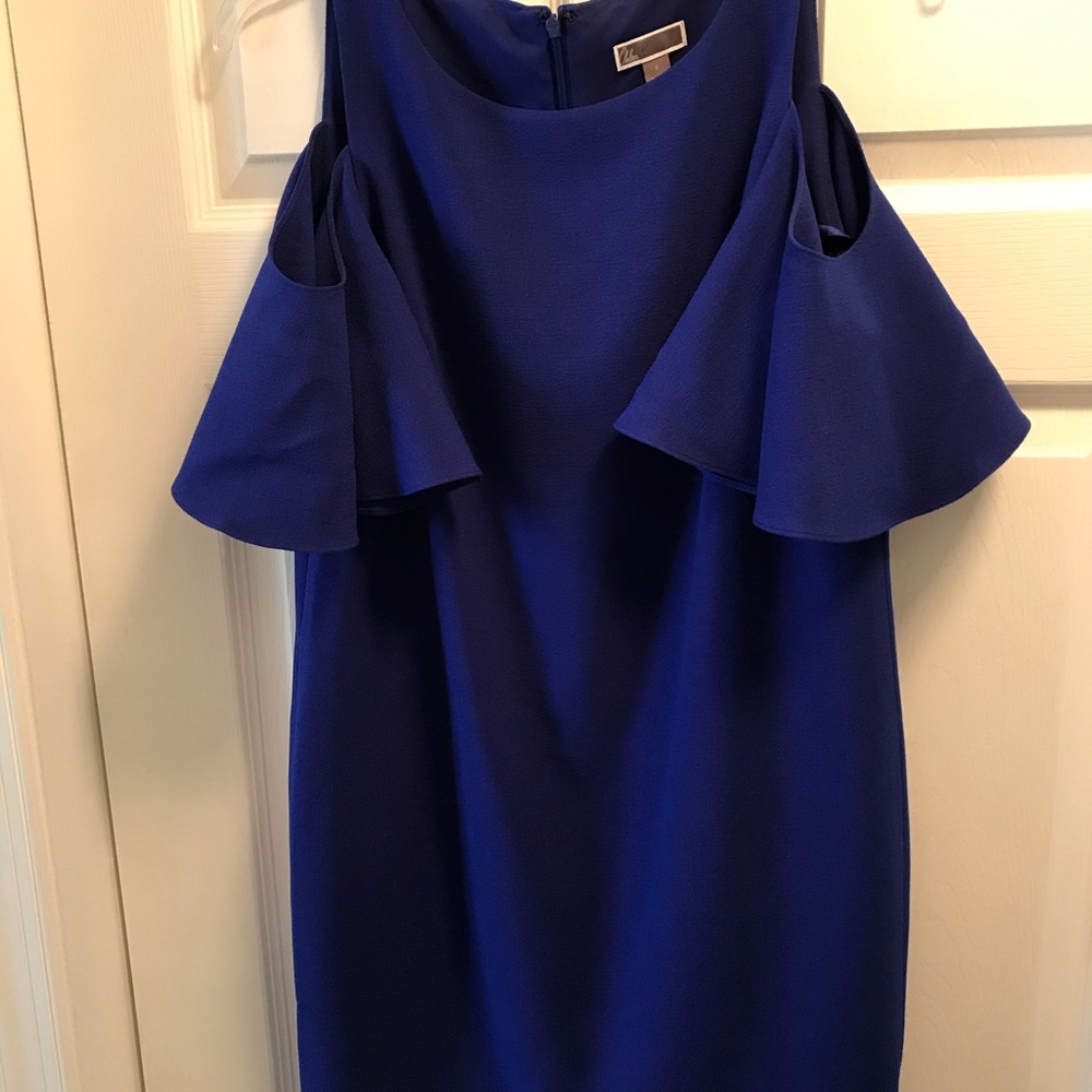 Royal blue Chelsea 28 cold shoulder cocktail dress